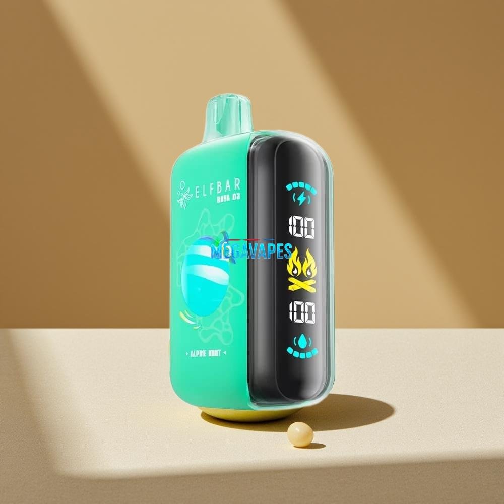 ELF BAR RAYA D3 25000 Puffs Rechargeable Disposable Vape with Type-C & Screen – Alpine Mint
