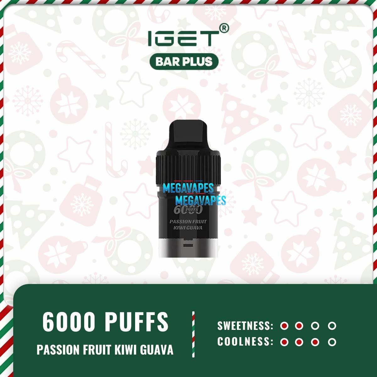 IGET BAR PLUS POD ONLY – PASSION FRUIT KIWI GUAVA