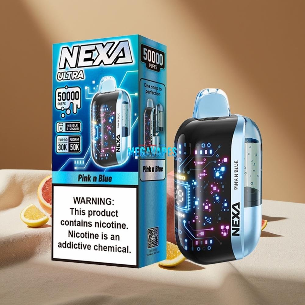 NEXA Ultra 20ml 50K Puffs 5% Disposable Vape Pink N Blue - Image 2