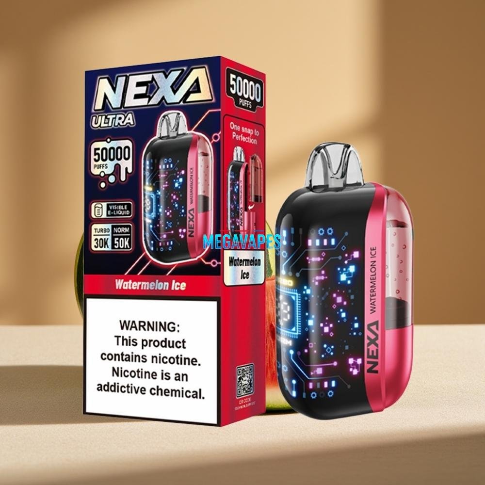 NEXA Ultra 50K Disposable Vape – 20mL, 5% Nicotine, Watermelon Ice - Image 2