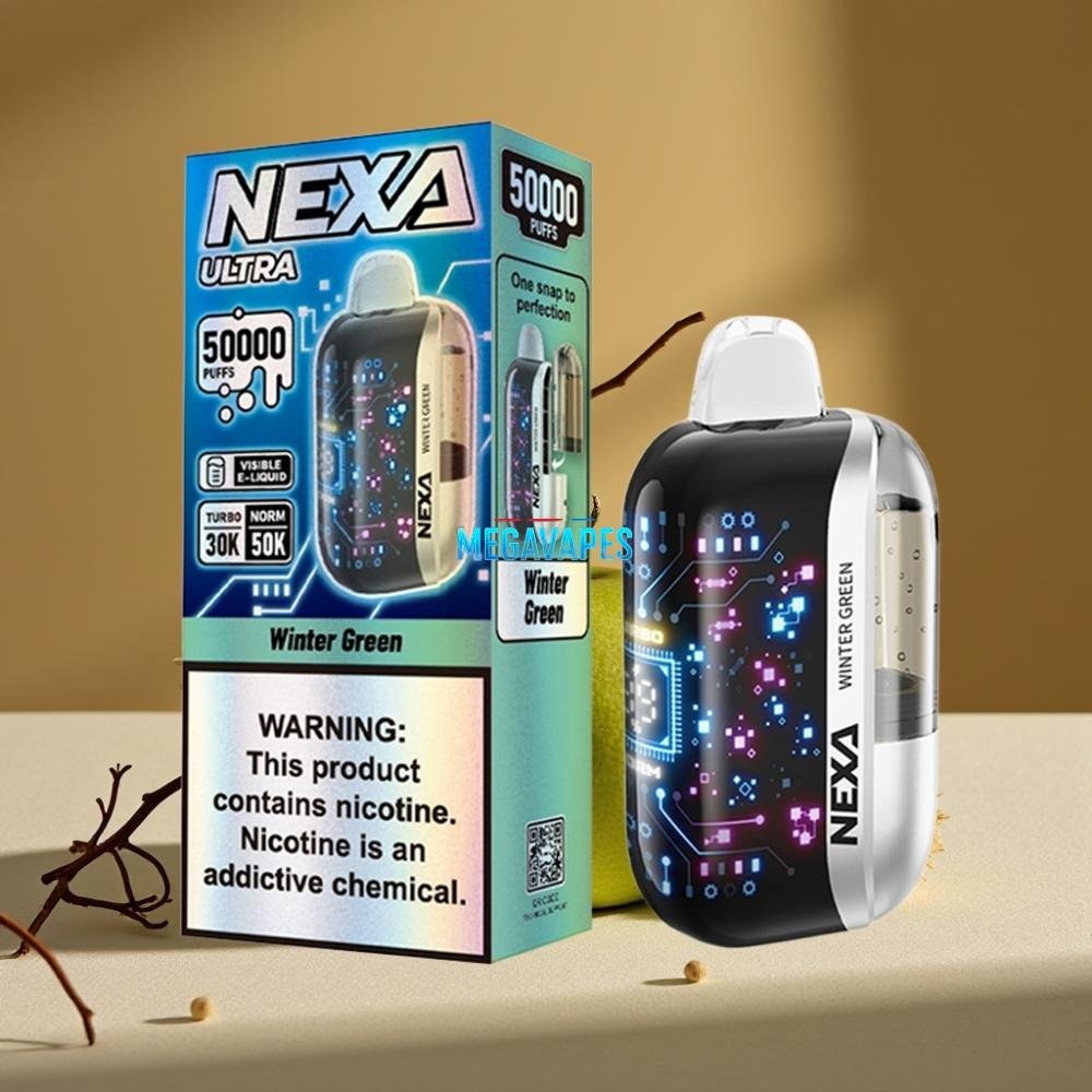 NEXA Ultra 50K Disposable Vape – 20ml, 5% Nicotine, Type-C Charging, Winter Green - Image 2