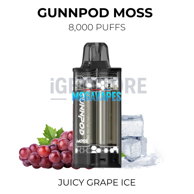 GunnPod Moss 8000 Puffs – Juicy Grape Ice