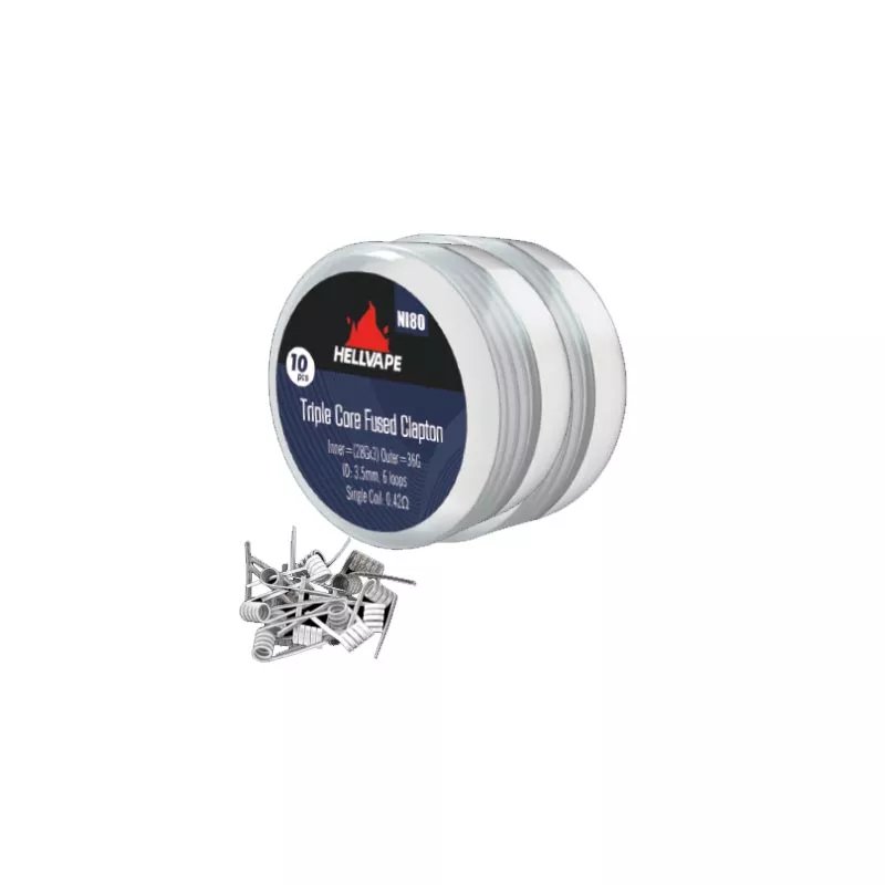 Hellvape Ni80 Triple Core Fused Clapton Prebuilt Wire