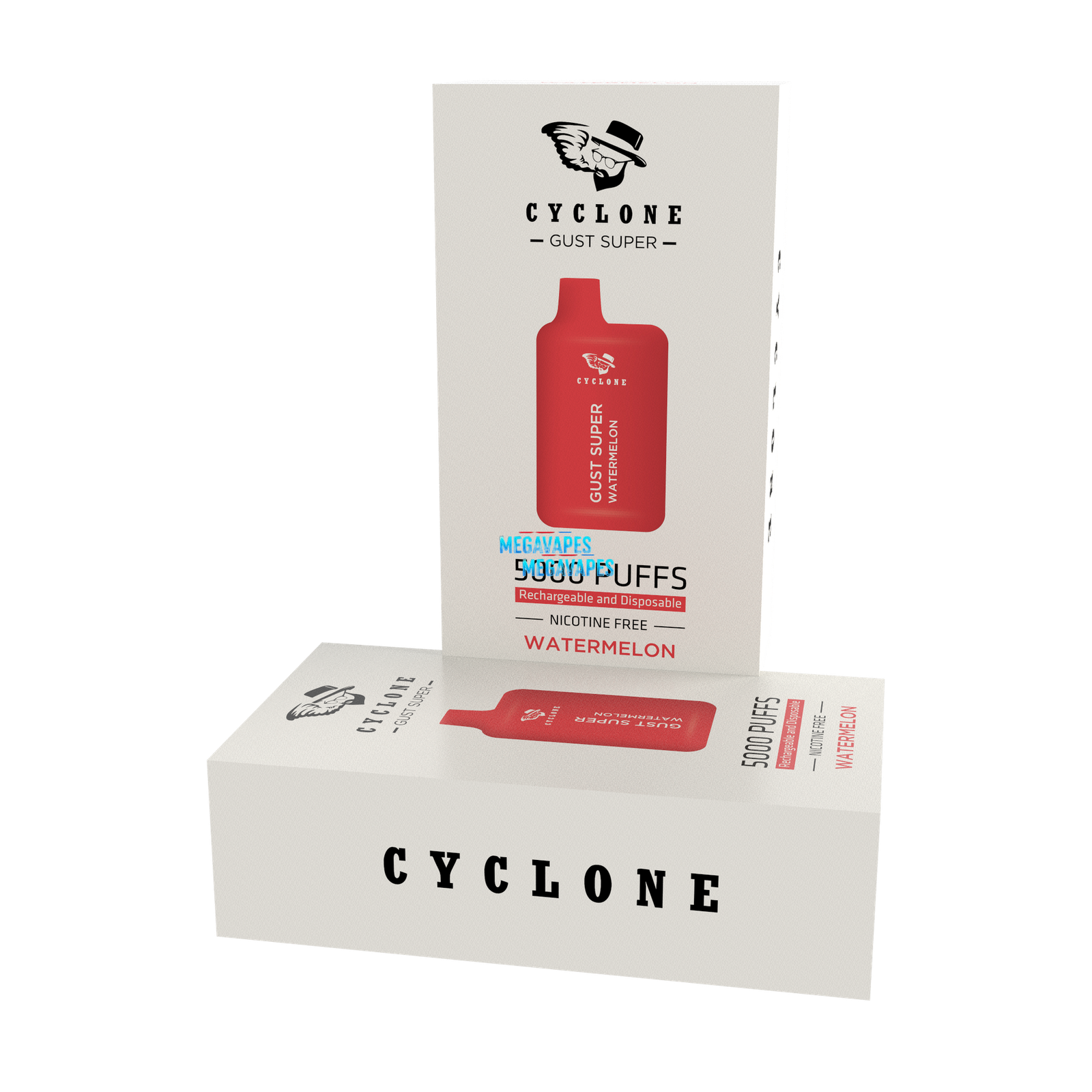 Nicotine Free Gust Super Watermelon Rechargeable Disposable Vape