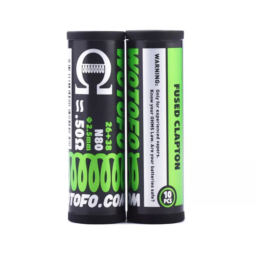 Wotofo 0.5ohm Fused Clapton Prebuilt Coils 10pcs
