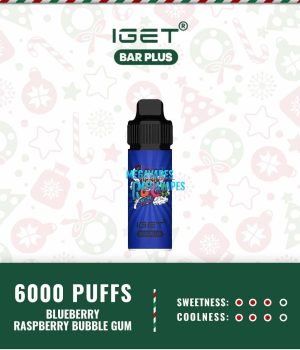 IGET BAR PLUS – BLUEBERRY RASPBERRY BUBBLE GUM