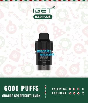IGET BAR PLUS POD ONLY – ORANGE GRAPEFRUIT LEMON