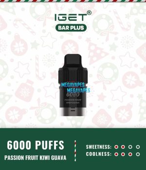 IGET BAR PLUS POD ONLY – PASSION FRUIT KIWI GUAVA