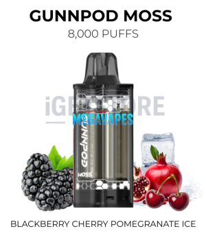 GunnPod Moss 8000 Puffs – Blackberry Cherry Pomegranate Ice