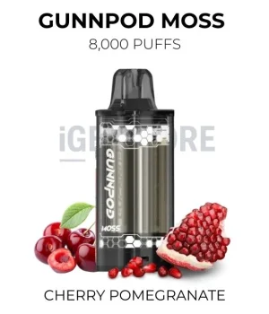 GunnPod Moss 8000 Puffs – Cherry Pomegranate