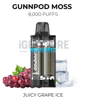 GunnPod Moss 8000 Puffs – Juicy Grape Ice
