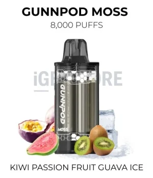 GunnPod Moss 8000 Puffs – Kiwi Passion Fruit Guava Ice