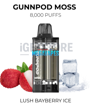 GunnPod Moss 8000 Puffs – Lush Bayberry Ice