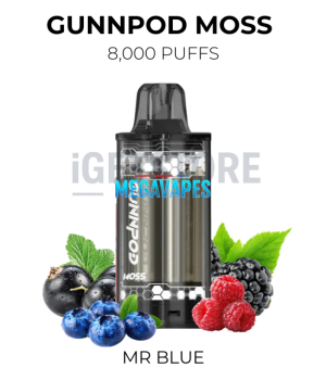 GunnPod Moss 8000 Puffs – Mr Blue