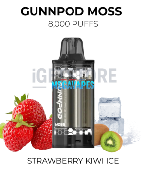 GunnPod Moss 8000 Puffs – Strawberry Kiwi Ice