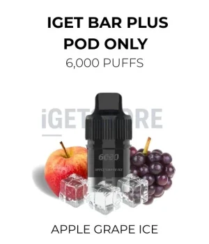 IGET Bar Plus Pods 6000 Puffs – Apple Grape Ice