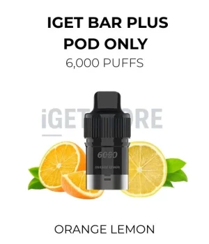 IGET Bar Plus Pods 6000 Puffs – Orange Lemon
