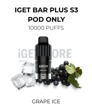 IGET Bar Plus S3 Pod Only 10000 Puffs – Grape Ice