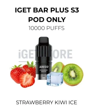 IGET Bar Plus S3 Pod Only 10000 Puffs – Strawberry Kiwi Ice