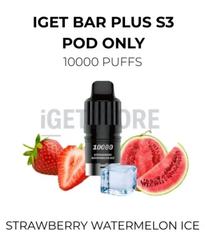 IGET Bar Plus S3 Pod Only 10000 Puffs – Strawberry Watermelon Ice