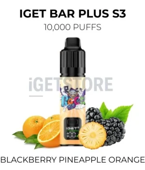 IGET Bar Plus S3 10000 Puffs – Blackberry Pinapple Orange