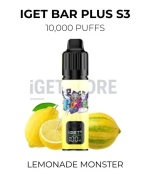 IGET Bar Plus S3 10000 Puffs – Lemonade Monster