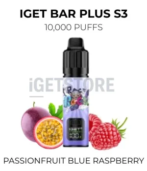 IGET Bar Plus S3 10000 Puffs – Passionfruit Blue Raspberry