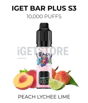 IGET Bar Plus S3 10000 Puffs – Peach Lychee Lime