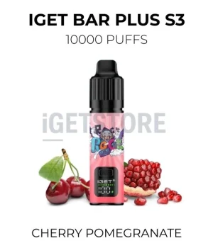 IGET Bar Plus S3 10000 Puffs – Cherry Pomegranate