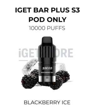 IGET Bar Plus S3 Pod Only 10000 Puffs – Blackberry Ice