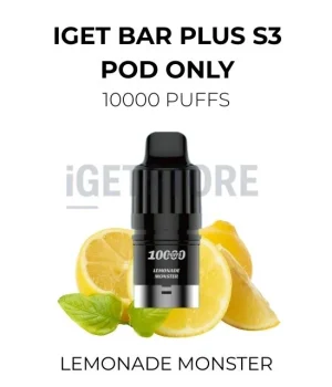 IGET Bar Plus S3 Pod Only 10000 Puffs – Lemonade Monster