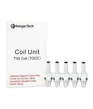 Kangertech TOCC (Organic Cotton Coil) For KangerTech T3S & MT3S Bottom Coil Clearomizers (5pcs/pack)