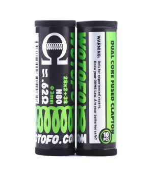 Wotofo 0.62ohm Dual Core Fused Clapton Prebuilt Coils 10pcs